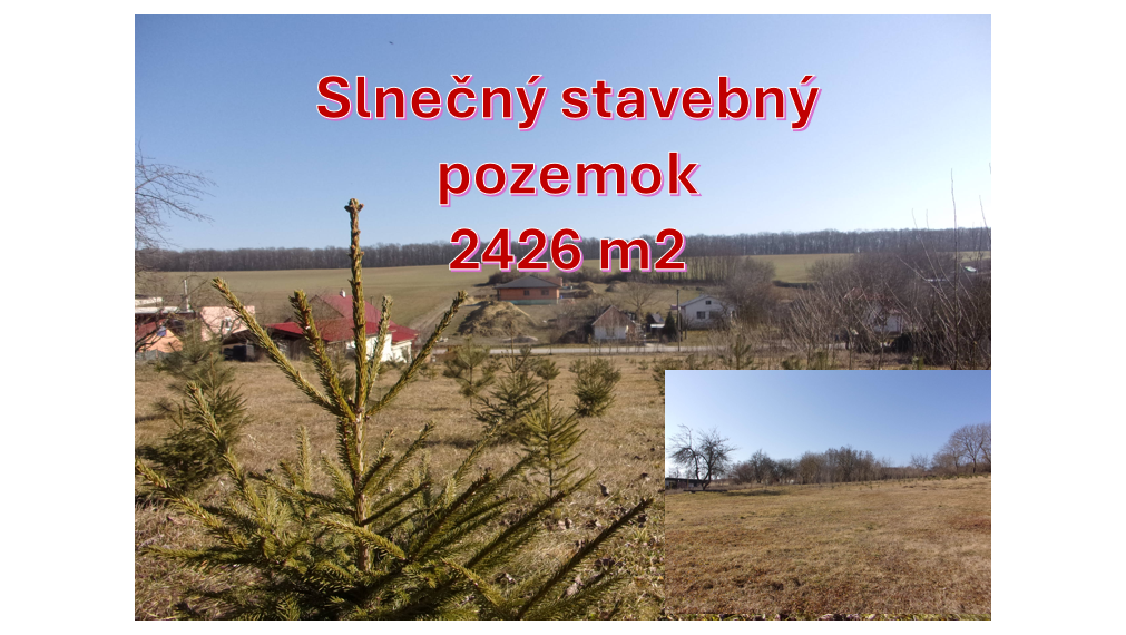 Predaj stavebný pozemok 2426 m2, tichá lokalita, blízkosť termálneho kúpaliska Podhájska