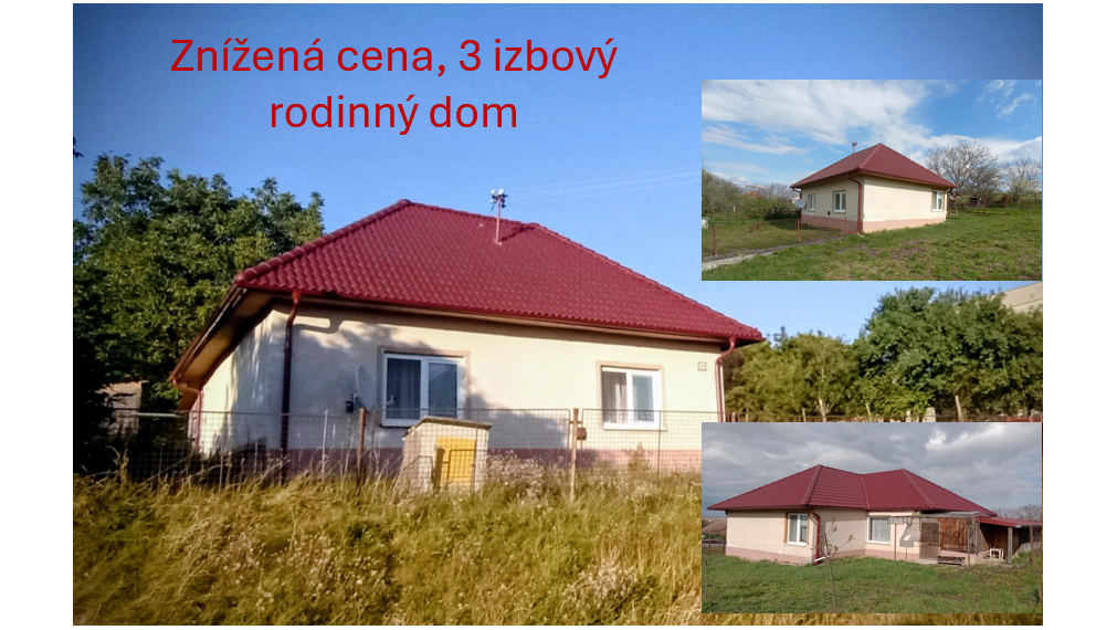 REZERVOVANÉ 3 izbový rodinný dom, tichá lokalita, Kolta, Nové Zámky