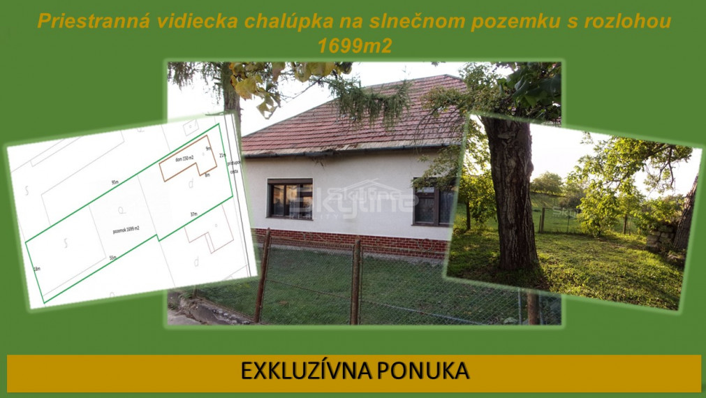 REZERVOVANÉ!!Útulný vidiecky domček 150m2 na pozemku s rozlohou 1699m2 v obci Plavé Vozokany