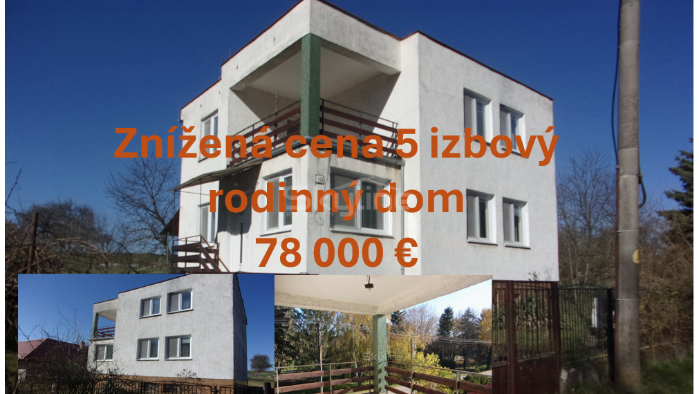Na predaj dvojgeneračný rodinný dom, tichá lokalita, čiastočná rekonštrukcia, v obci Dedinka, Nové Zámky