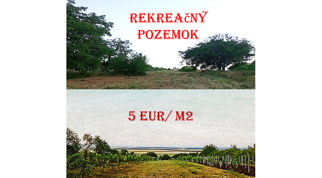 EXKLUZÍVNY predaj - rekreačný pozemok 2950 m2, Čaka, Levice.