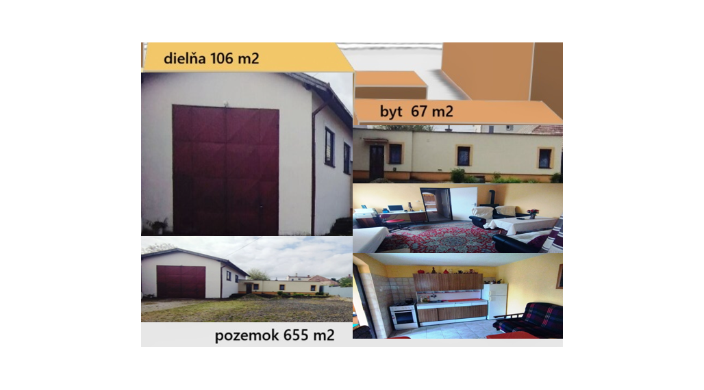 Investičná ponuka - 2 izbový rodinný dom a dielňa, Kuraľany, Levice