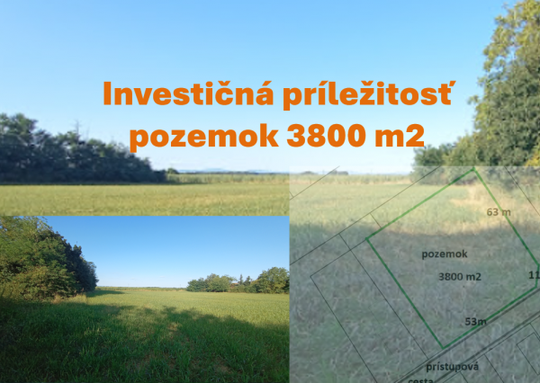Na predaj zaujímavý stavebný pozemok 3800 m2 v tichej lokalite obce Medvecké, Levice