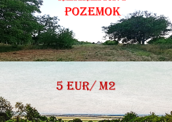 EXKLUZÍVNY predaj - rekreačný pozemok 2950 m2, Čaka, Levice.
