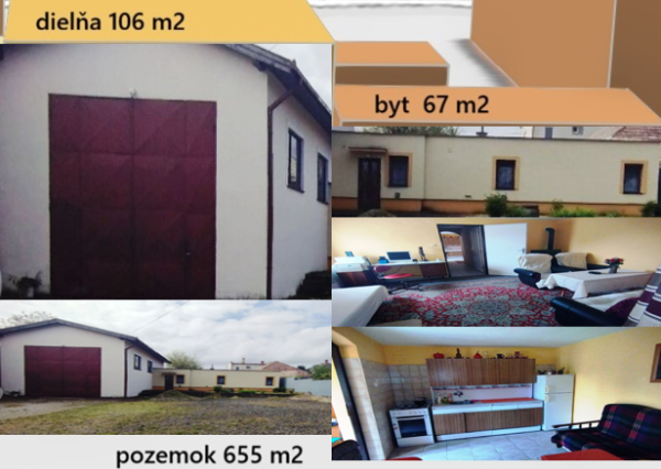 Investičná ponuka - 2 izbový rodinný dom a dielňa, Kuraľany, Levice