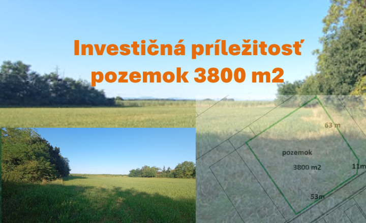 Na predaj zaujímavý stavebný pozemok 3800 m2 v tichej lokalite obce Medvecké, Levice
