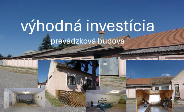 Investičná ponuka - prevádzková budova 400 m2, Plavé Vozokany, Levice - fotografia 1