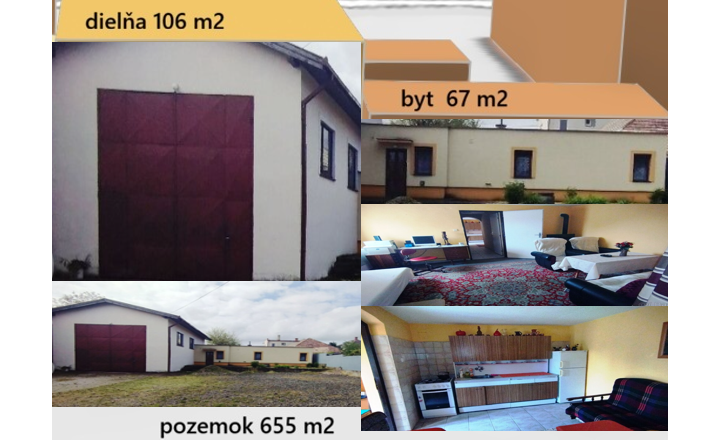 Investičná ponuka - 2 izbový rodinný dom a dielňa, Kuraľany, Levice